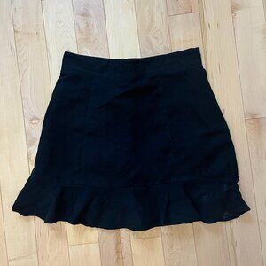 black peplum mini skirt